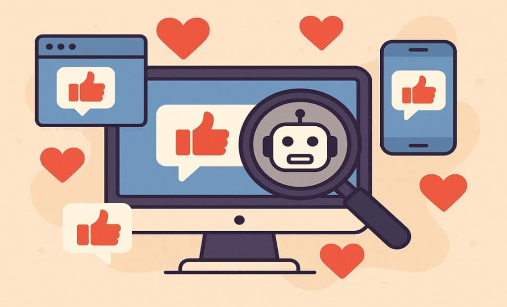 extension that detects bot likes